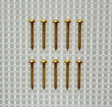 E581-2R - 5/8'' #2 Brass Round Head Philips Screw (10 Pack)
