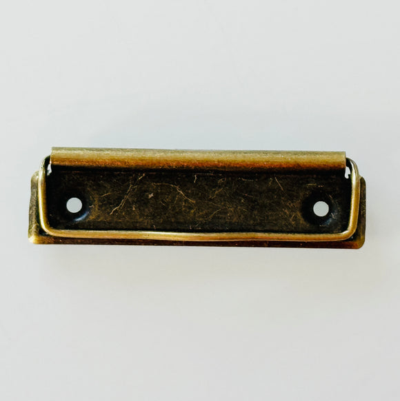 H894 -3 7/8'' Antique Br. Clipboard Clips
