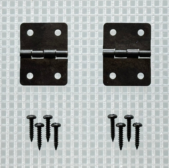 A053 Kit - 3/4'' Width X 1'' Height Hinges, Black Ni. Finish, Screws