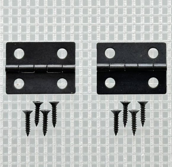 A063 Kit - 1'' Width X 3/4'' Height Hinges, Black Ni.  Finish, Screws