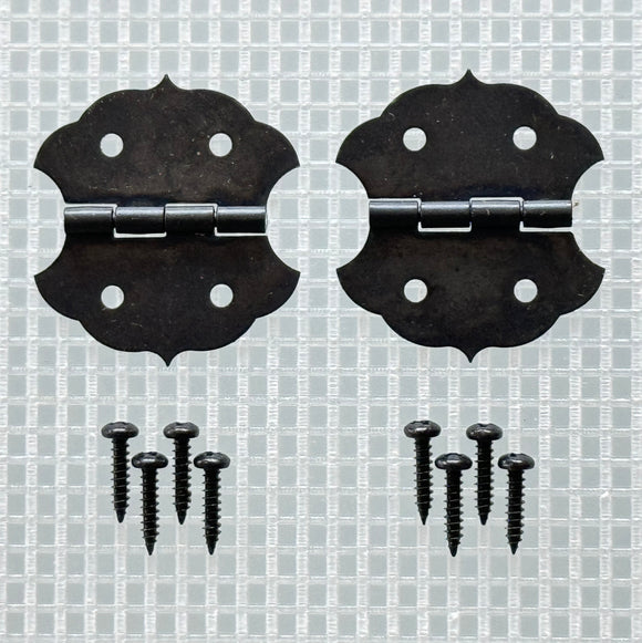 A283 Kit - 1 1/8'' Width X 1 1/4'' Height Dec. Hinges, Black Ni.  Finish, Screws