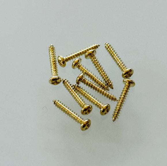 E121-2R - 1/2'' # 2 Brass Round Head Philips Screw (10 pack)