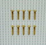 E121-4F - 1/2'' # 4 Brass Flat Head Philips Screw (10 pack)