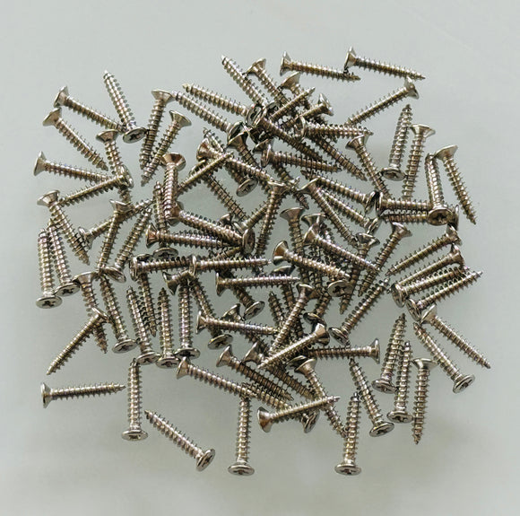 E122-2F - 1/2'' # 2 Nickel Flat Head Philips Screw (100 pack)