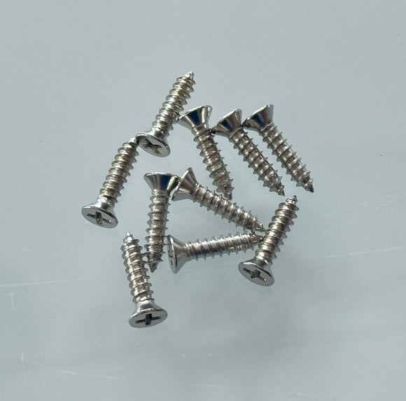 E122-4F - 1/2'' # 4 Nickel Flat Head Philips Screw (10 pack)