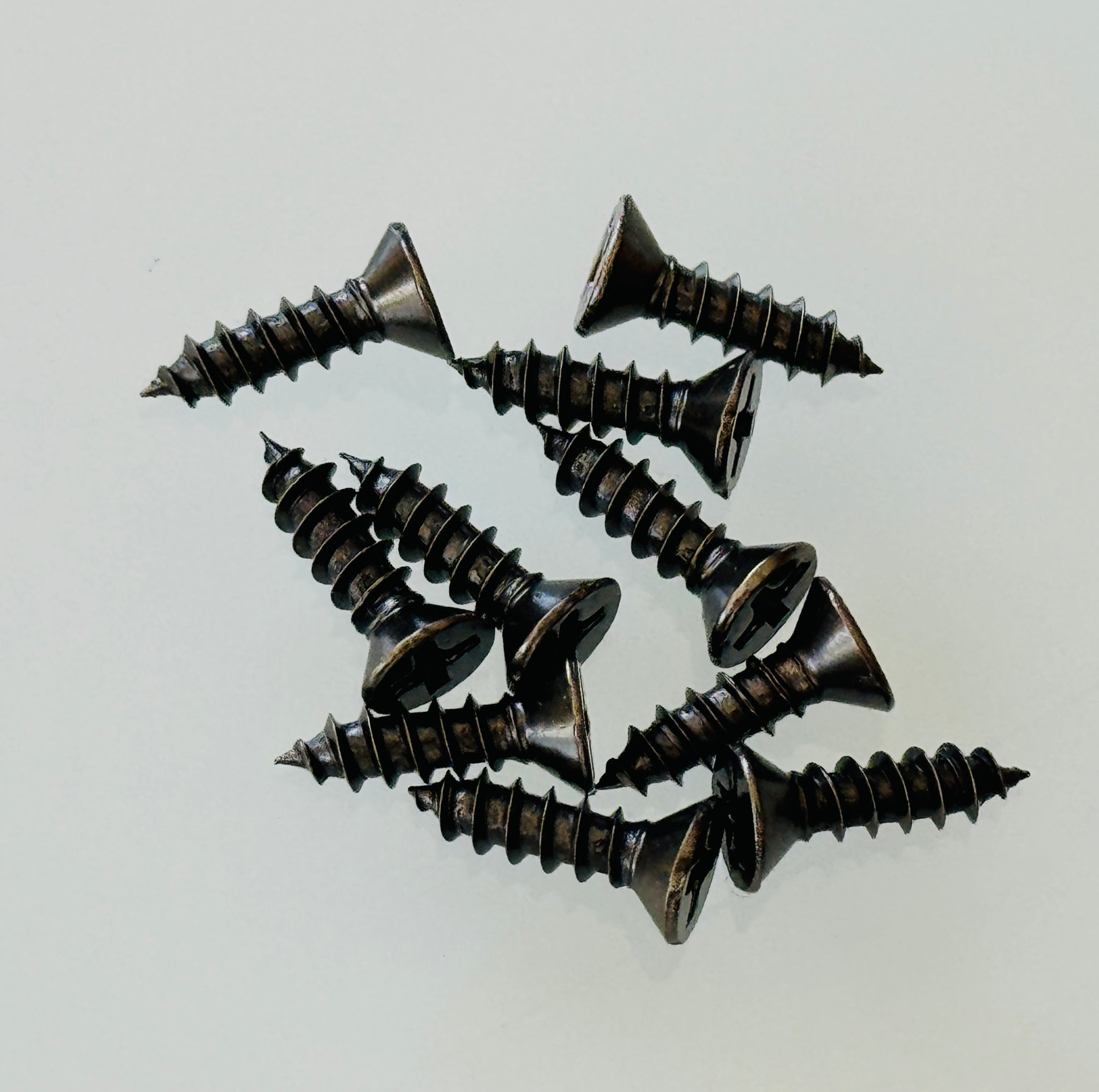 25x Vintage Brass Slotted Raised Head Wood Screws – 2 X 3/8 – NOS Clock Repair Hardware