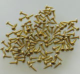 E141-2R - 1/4'' # 2 Brass Round Head Philips Screw (100 pack)