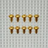 E141-5R - 1/4'' # 5 Brass Round Head Philips Screw (10 pack)