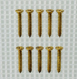 E341-4F - 3/4'' # 4 Brass Flat Head Philips Screw (10 pack)