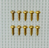 E381-5R - 3/8'' # 5 Brass Round Head Philips Screw (10 pack)