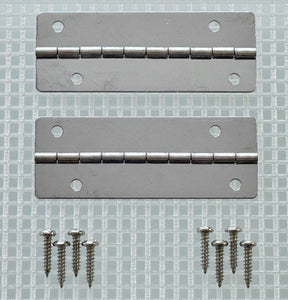 A162 Kit - 2'' Width X 3/4'' Height Offset Hinges, Nickel Finish, Screws