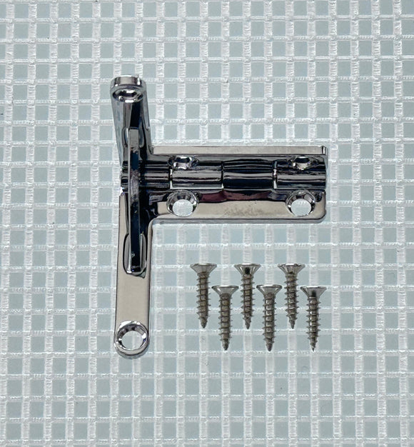 A862 Kit - 1 1/4'' X 1 1/4'' Solid Br. Nickel Plated Quadrant Hinge, Screws