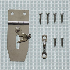 B312 Kit - 3/4'' Width X 1 7/8'' Height Hasp w/Swing, Nickel Finish, screws