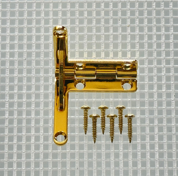 A861 Kit - 1 1/4'' X 1 1/4'' Solid Brass Quadrant Hinge, Screws