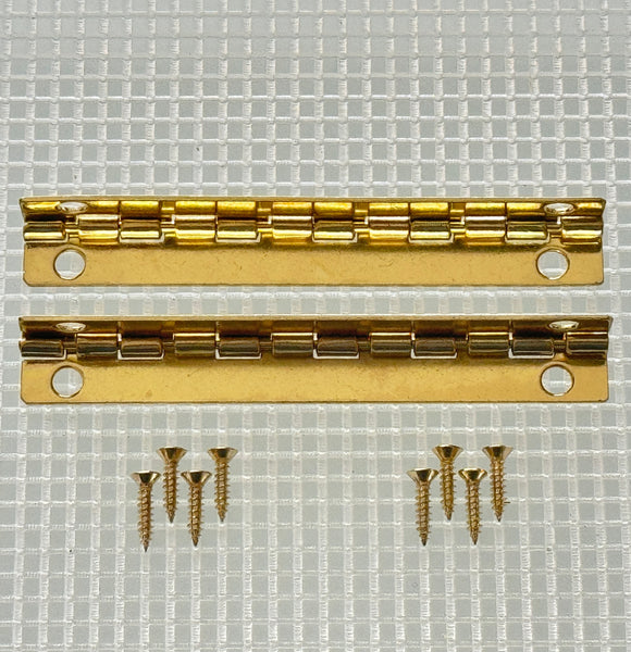 A731 Kit - 3'' Width X 3/4'' Height Inside Stop Hinges, Brass Finish, Screws