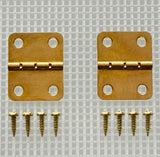 A091 Kit - 1'' Width X 1 1/4'' Height Stop Hinges, Brass Finish, Screws