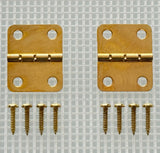 A091 Kit - 1'' Width X 1 1/4'' Height Stop Hinges, Brass Finish, Screws