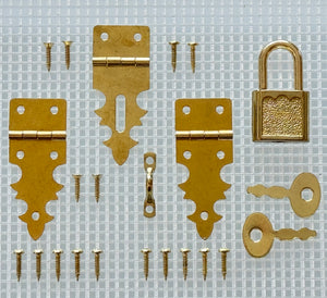 Y421 Kit - Decorative Brass Hardware Box Kit w/Lock