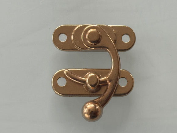 B381R - 1 1/2'' Width X 1 3/4'' Swing Catch, Brass Finish Latch (Rose Gold)