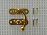 B381 Kit - 1 1/2'' Width X 1 3/4'' Swing Catch, Brass Finish Latch, Screws