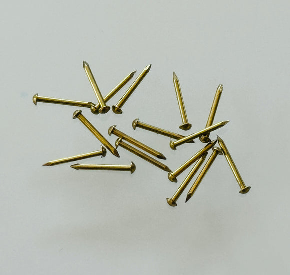 K381 - 3/8'' #20 Steel Brass Plated Escutcheon Pins (1 gr.)