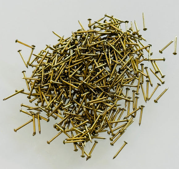 K381 - 3/8'' #20 Steel Brass Plated Escutcheon Pins (1 oz.)