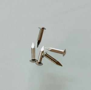 K382 - 3/8'' #15 Solid Br. Nickel Plated Escutcheon Pins (1 gr.)