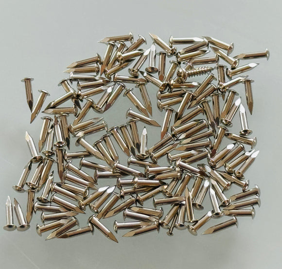 K382 - 3/8'' #15 Solid Br. Nickel Plated Escutcheon Pins (1 oz.)