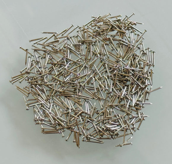 K382 - 3/8'' #20 Solid Br. Nickel Plated Escutcheon Pins (1 oz.)