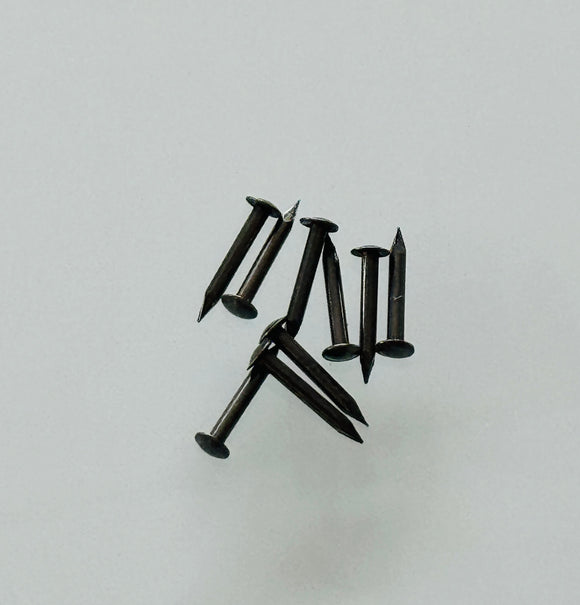 K384 - 3/8'' #18 Solid Br. Antiqued Escutcheon Pins (1 gr.)
