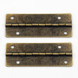 A164 Kit - 2'' Width X 3/4'' Height Offset Hinges, Antique Br.  Finish, Screws