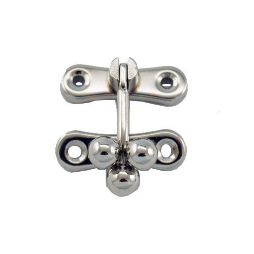 B412 - 1 1/4'' Width X 1 1/4'' Small Ball Clasp, Nickel Finish Latch (B372)