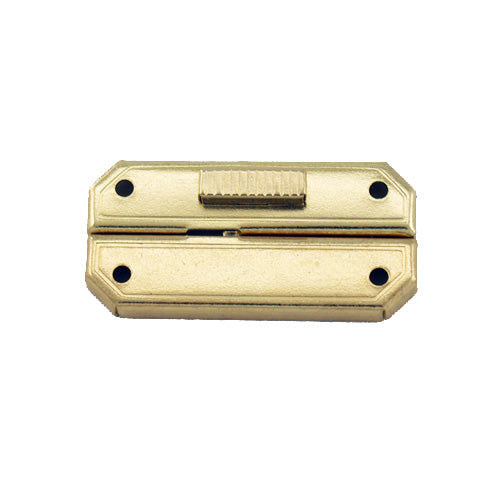 D351 - 1 9/16'' Width X 3/4'' Height Spring Slide Catch, Brass Finish