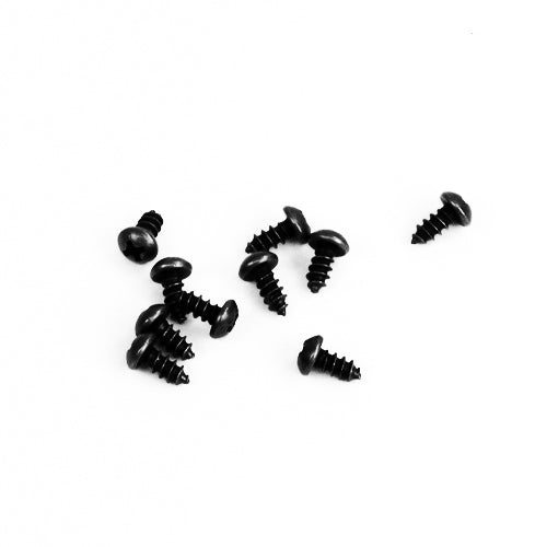 E143-4R - 1/4'' # 4 Black Ni. Round Head Philips Screw (10 pack)