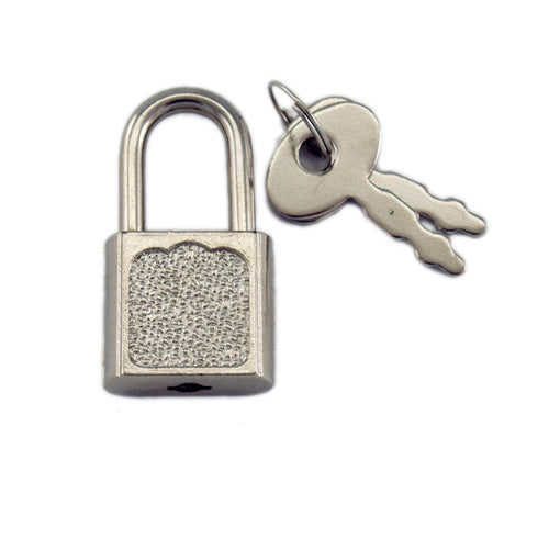 G662 - 3/4'' Width x 1 5/16'' Height Decorative Nickel Mini Padlock