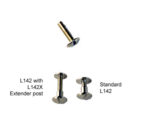 L142X - 12mm Nickel Chicago Screw Extra Length Post