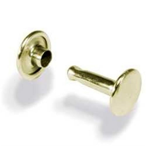 T031 - 1/4'' Double Cap Small Solid Brass Rivet