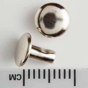 T132 - 1/4'' Double Cap Small Nickel Plated Rivet
