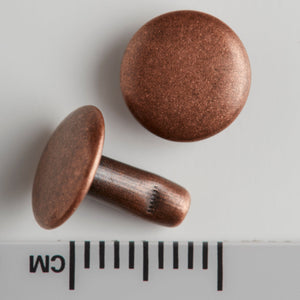 T145 - 5/16'' Double Cap Medium Ant. Copper Plated Rivet